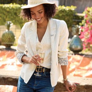 Clarita Pinstripe Blazer
